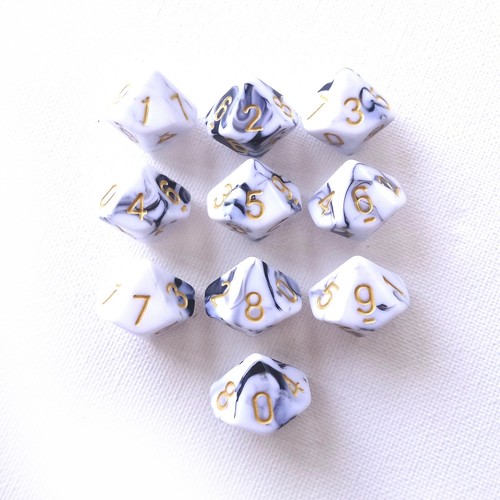 RPG Dice D10s Set of 10 Polyhedral Dice WoD Unisystem Role Playing Games TTRPG - Picture 46 of 49