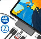 USB C HUB Type c to HDMI 60Hz RJ45 100W Adapter Type C for iPad Pro C Splitter