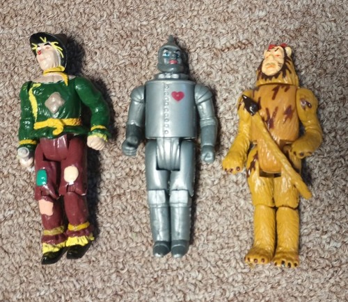 Vintage 1988 the Wizard Of Oz 4" Figures Set 3pc set Rare Tin Man Scarecrow Lion - Picture 2 of 3