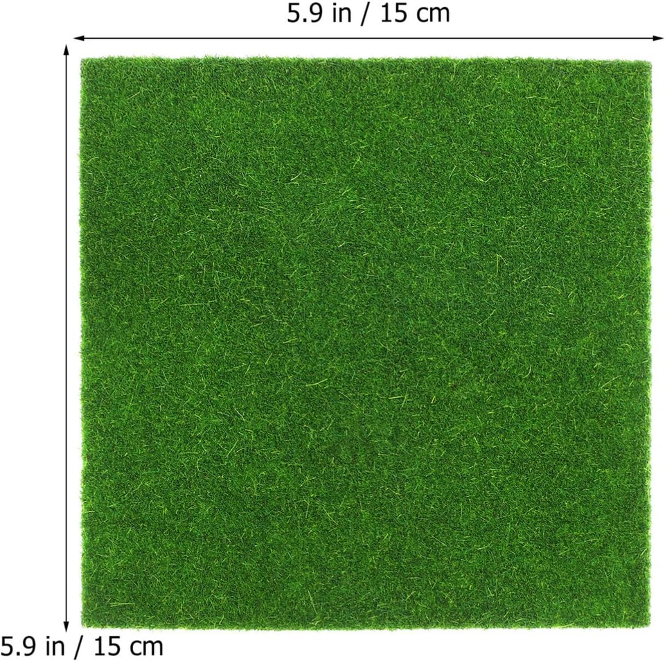 Toyvian 8 Pcs Fairy Artificial Grass, Fake Grass for Crafts 6 X 6