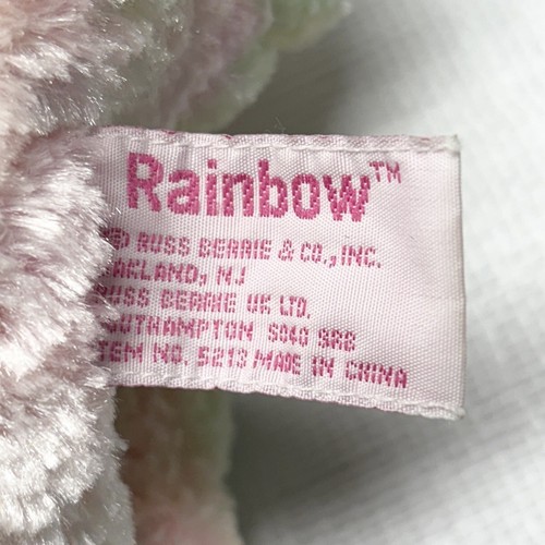 Vintage Russ Regenbogen Osterhase Hase 10 Zoll Beanie Plüsch - Bild 3 von 4