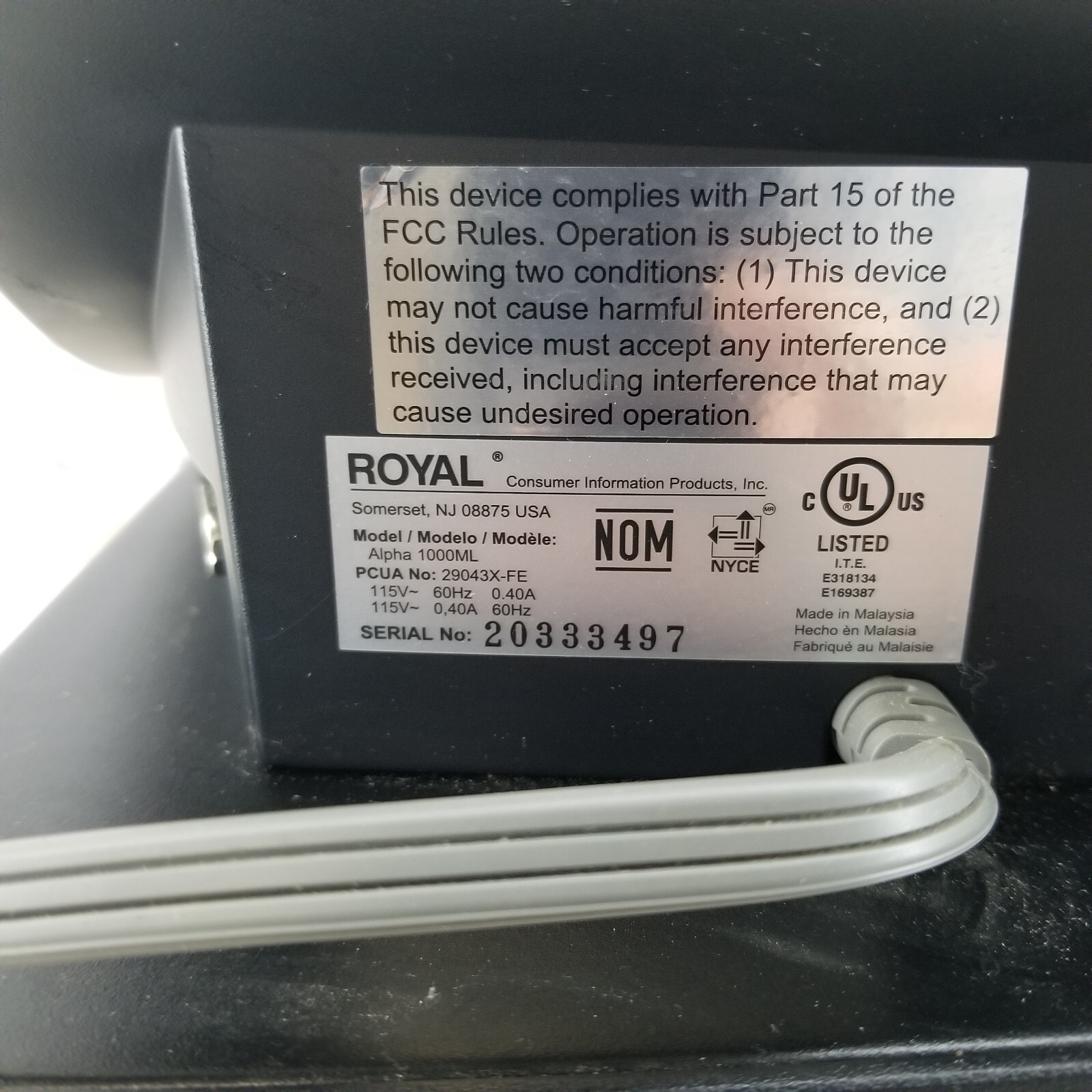 Royal Alpha 1000ML Cash Register / Cash Management No Keys Tested & Works eBay