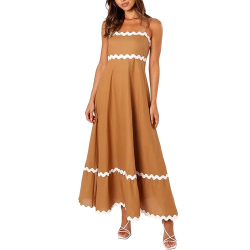 Women's 2024 Summer Sundresses Sleeveless Scoop Neck Tiered Flowy Beach Dresses - Picture 38 of 69