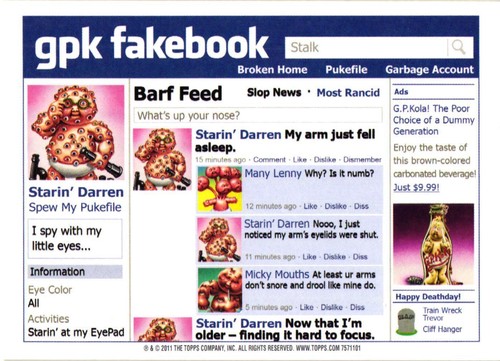 2011 Garbage Pail Kids Cards Flashback Series 3 GPK PICK YELLOW Base FBS3 FB3 54 - Picture 174 of 248