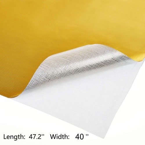40" x 47" Self Adhesive Reflective Gold High Temperature Heat Shield Wrap Tape - Picture 2 of 6