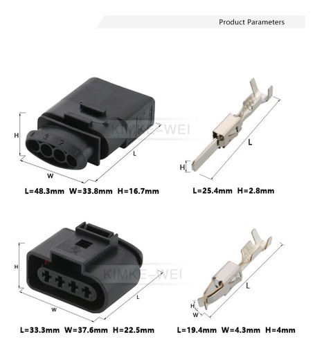 4 Pin Automotive Male Female Connector Plug Socket Kit for VW Audi Skoda Seat - Picture 2 of 7