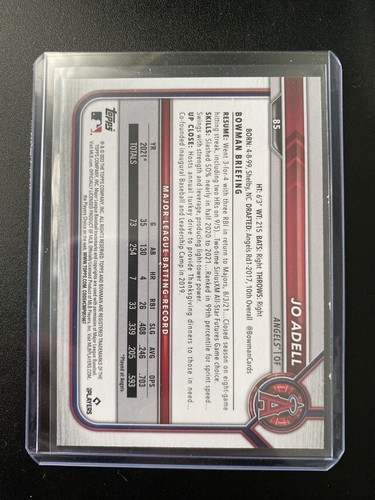 2022 Bowman Gold #85 Jo Adell Angels #/50 - Bild 2 von 2