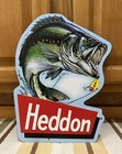Heddon Fishing Tackle Sign Boat Motor Bass Trout Bait Vintage Style Wall Decor 1