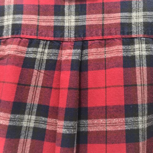 Next - Mens Size Large Red/navy Long Sleeved Checked Shirt Button Down Collar - Picture 8 of 9