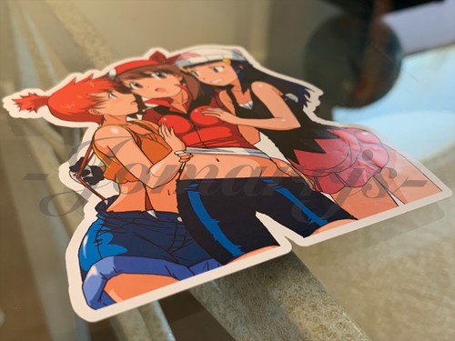 Pokemon Anime Misty Kasumi May Haruka & Dawn Hikari Aufkleber Aufkleber Bikini Sonne Spaß - Bild 2 von 7