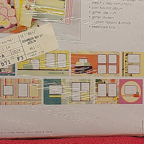 NIB SCRAPBOOK ALBUM KIT sei Jocelyn 20 PAGES Glitter Die-Cuts Stickers Ribbons - Picture 10 of 12