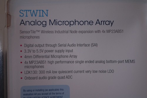 STEVAL STWINMAV1 SENSOR DEV KIT STWIN ANALOGES MIKROFON ARRAY - Bild 5 von 5