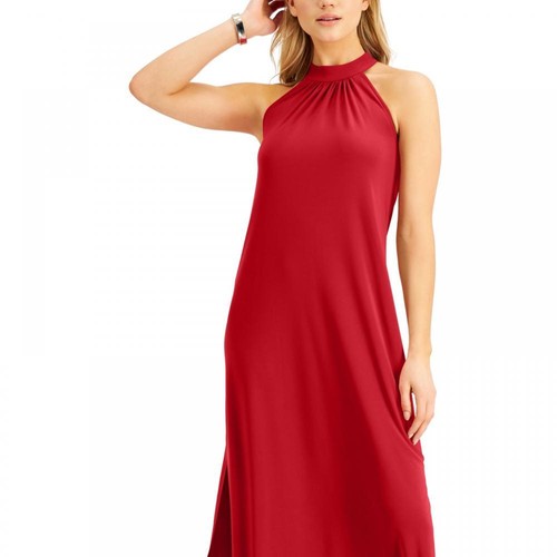 New $99 Bar Iii Women's Long Sleeveless Halter Maxi Dress A6124 - Picture 2 of 24