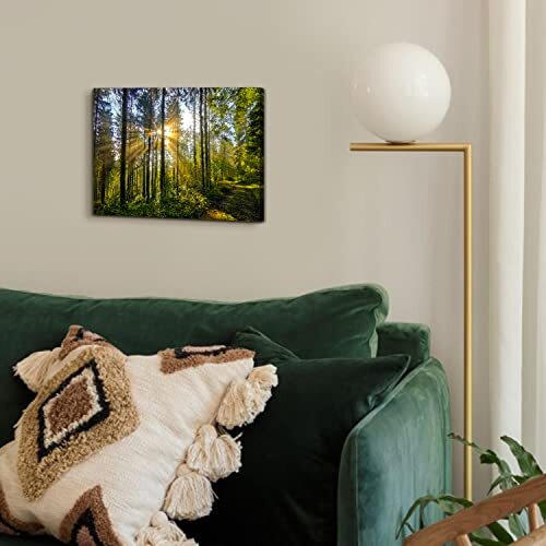 Wald Wandbild für Wohnzimmer Wanddeko Natur Berg 12x16 Zoll Grün Wald - Bild 2 von 6