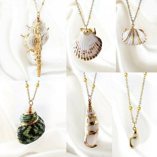 Collar Colgante Playa Joyería Cadena Concha Mar Boho Mujer Gargantilla Caracola Cowrie - Imagen 5 de 43