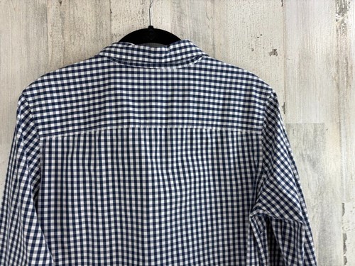 Camicia Southern Tide S donna blu bianca Gingham Popover abbottonata smerlata - Foto 14 di 16