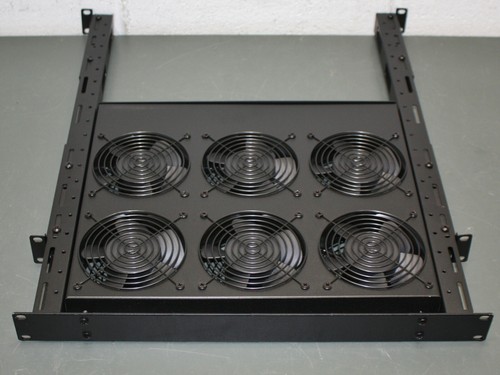 Black Box Server Rack Fan Assembly RM8006, 115V AC, (6) 75CFM Fans, 2 RMU  - Picture 1 of 9
