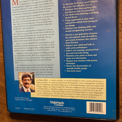 Mentally Fit Forever How to Boost Your Brainpower Lee Pulos 6 Cassette Set T1 - Imagen 12 de 12
