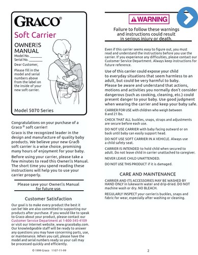 Vintage Graco "Soft" Baby Carrier + Sun/Rain Cover- Blue Denim Muliposition  - Picture 10 of 10