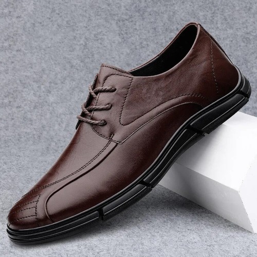 Herren Handgefertigt Elegant Schuhe Business Freizeit Leder Bequem Flach Schuhe - Bild 2 von 14