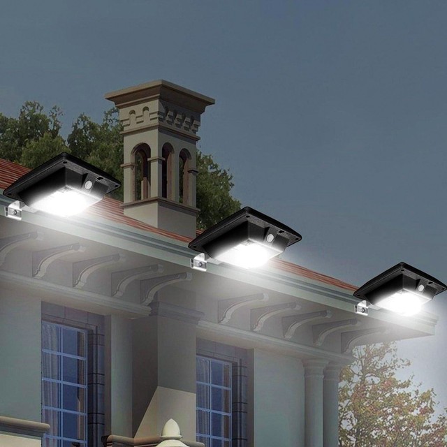 Solalite Black Super Bright 6 Smd Led Solar Powered Energy Saving Black Solar Powered 6 Smd Led Motion Sensor Gutter Door Wall Fence Lights