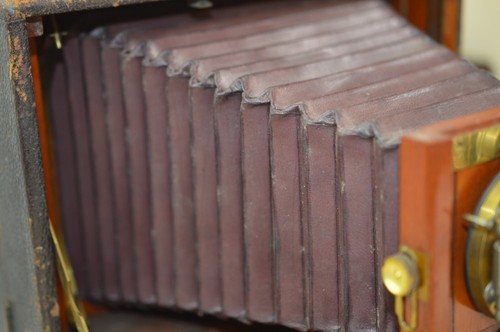 RARE THORNWOOD AA 5x7 MEDIUM FORMAT WOOD FOLDING CAMERA BAUSCH UNICOM LENS BOX - Picture 3 of 12