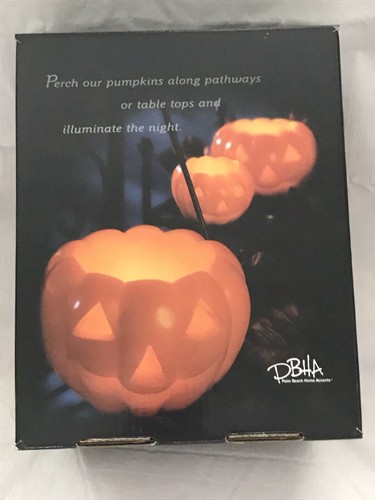 PBHA Jack Of All Lanterns Set Of 3 Wax Pumpkin Tea Light Holders Halloween Decor - Picture 6 of 10