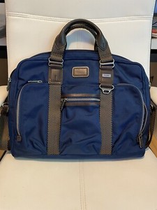 tumi blue briefcase