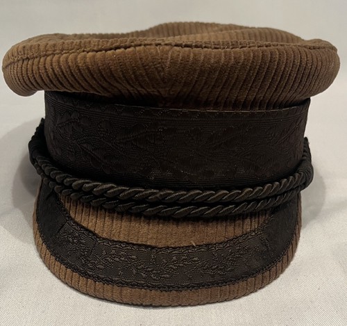 Vintage Prinz Heinrich Captain Naval Sailor Cap Hat Brown Yacht Made in Germany