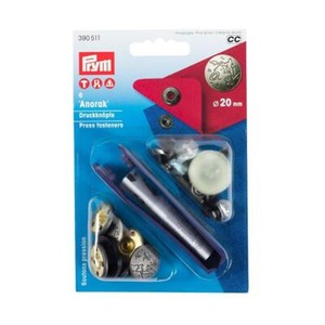 Prym 390511 Druckknöpfe Anorak 20mm Mattsilber MODELL Excursion
