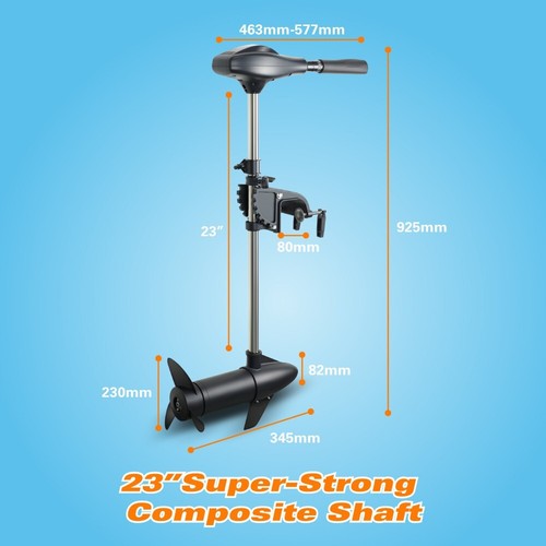 12V 60 LBS Electric Trolling Motor for Inflatable Boats Outboard Engine Handle - Picture 11 of 11