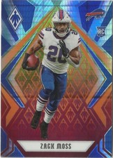 2020 NFL Phoenix Fire Burst Zack Moss Rookie Card Buffalo Bills #131