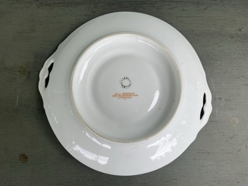 LIMOGES Francia Paul Pastaud Dorado Floral Porcelana Tapa Tureen con Placa Base - Imagen 7 de 10
