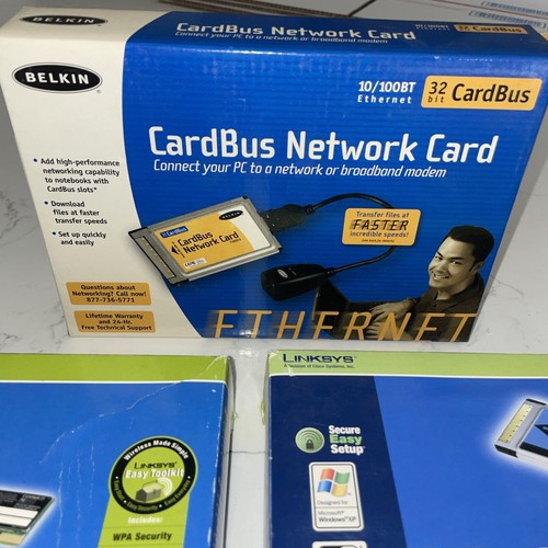 Linksys 2.4GHz Wireless-G PCI,  Notebook Adapter, Belkin Cards 32 Bit - Picture 4 of 4