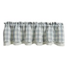 1 French Farmhouse Blue & White Country Lined Layered Valance 72" x 16"