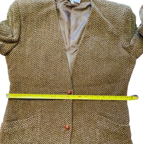 Vtg SALVATORE FERRAGAMO Fleece Wool Jacket Blazer Women's Size 14 Italy 80s Luxe - Picture 14 of 16