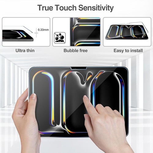 2Pcs Screen Protector Tempered Glass For Apple iPad Air M2 Pro 11 M4 2024 Guard - Picture 4 of 15