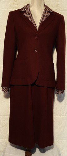 Vintage 60s 70s VILANO by Gerardo Livornese Wool Jacket With Belted Dress Size 8 - Picture 1 of 11