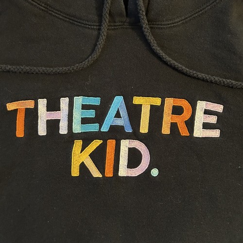 Colleen Ballinger Theatre Kid Hoodie Size L Black Unisex Theatre Embroidered  - Picture 2 of 5
