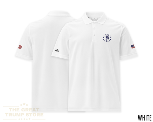 45 47 Trump Sport Polo Shirt, Embroidered, adidas Polo, Trump Golf Shirt - Picture 28 of 29