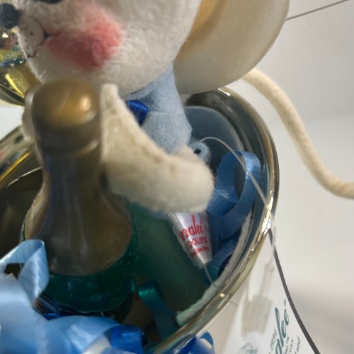 Annalee Celebrate 2001 New Years Champagne Bucket Bottle Ribbon Mouse 7" - Picture 6 of 7