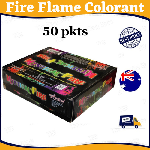 MYSTICAL FIRE 50 pkts - Beautiful Coloured Flames Rainbow Magical Camping 25g/Pk