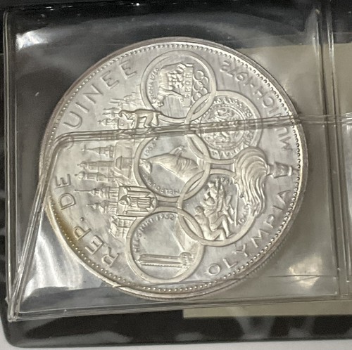 1968 Silver Proof Republique Guinee Set Case COA - Picture 6 of 10