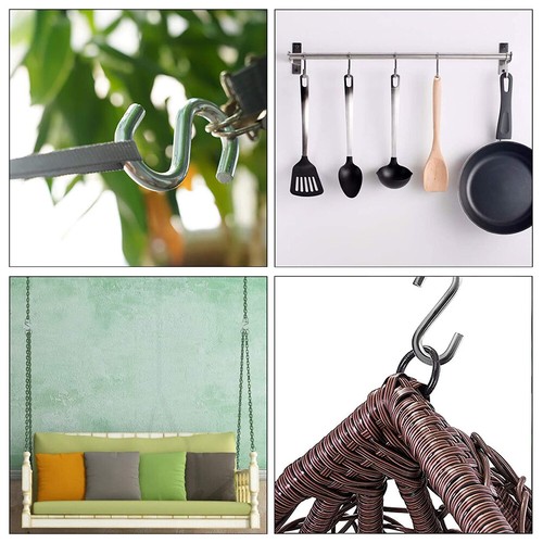 Stainless Steel Small S Hooks 2-8mm Hanging Clothes Kitchen Garage Butcher Tool - Picture 6 of 6