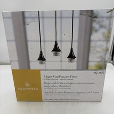 Portfolio French Bronze Mini Transitional Pendant Light New