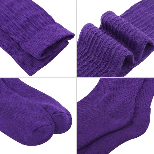 Women's Slouch Scrunch Socks Knit Knee High Tube Socks 3 Pairs Size 6-11 - Picture 6 of 6