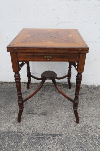 Edwardian 1800s Inlay Envelope Card Gaming Table 5945 - Picture 1 of 22