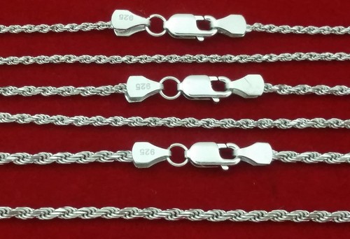 Massive .925 Sterling Silber Seil Kette Choker Halskette Armband Fußkettchen ITALIEN - Bild 13 von 43