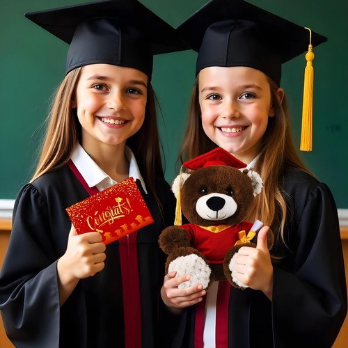 ZJoey Bear with Graduation Cap Toys Class of 2025 Plush Stuffed Teddy Bear An... - Picture 3 of 7