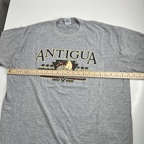 Vintage Antigua West Indies Gray X-Large Trop-X Tshirt Palm Tree Size XL - Picture 7 of 8